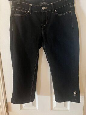 White House Black Market Denim Pedal Pusher Size 0
